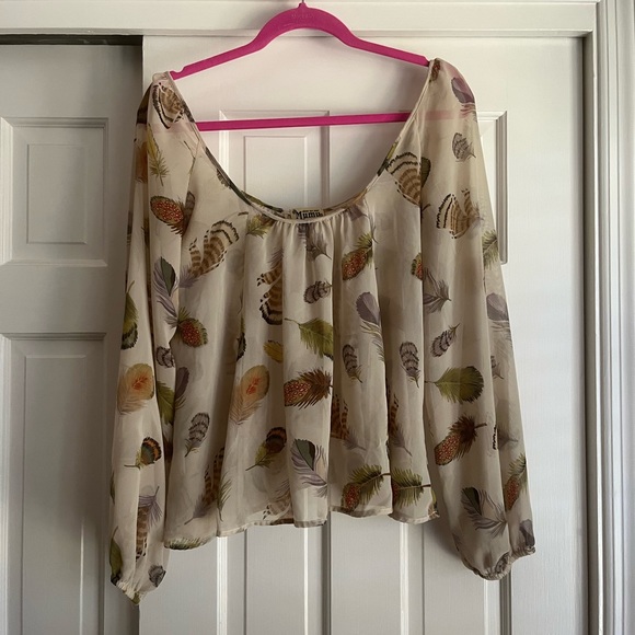 Show Me Your MuMu sheer blouse size M - Picture 3 of 4